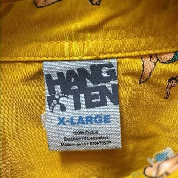 Hang Ten Retro Beach Print Button-Up Shirt Size XL – Pin-Up Girl Aloha Vibes - Picture 6 of 9